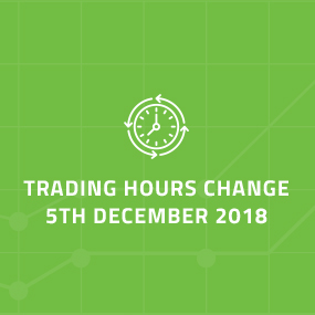 Trading Hours change due to US National Mourning for George H.W. Bush on 5th December 2018